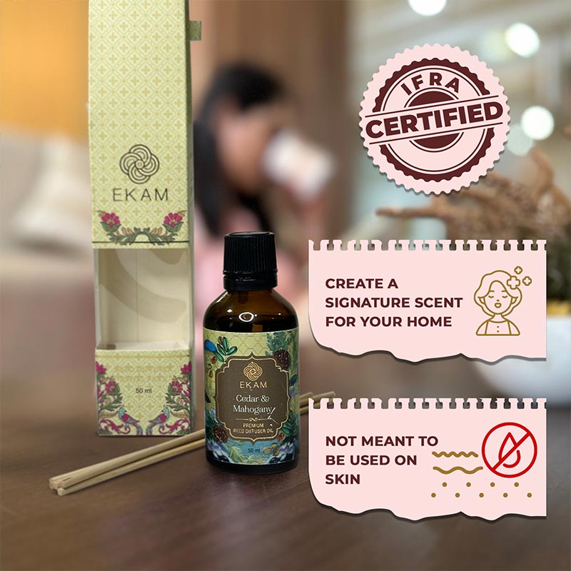 Cedar & Mahogany Reed Diffuser 50 ml Refill Oil Gift Box