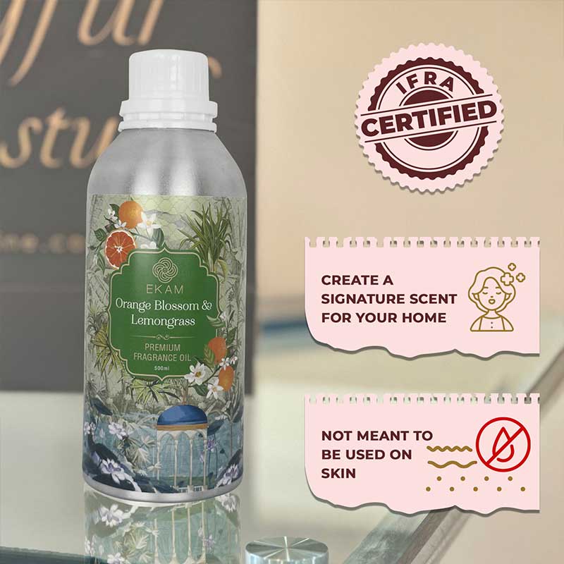Orange Blossom & Lemongrass Concentrate Fragrance Oil, 500 ml