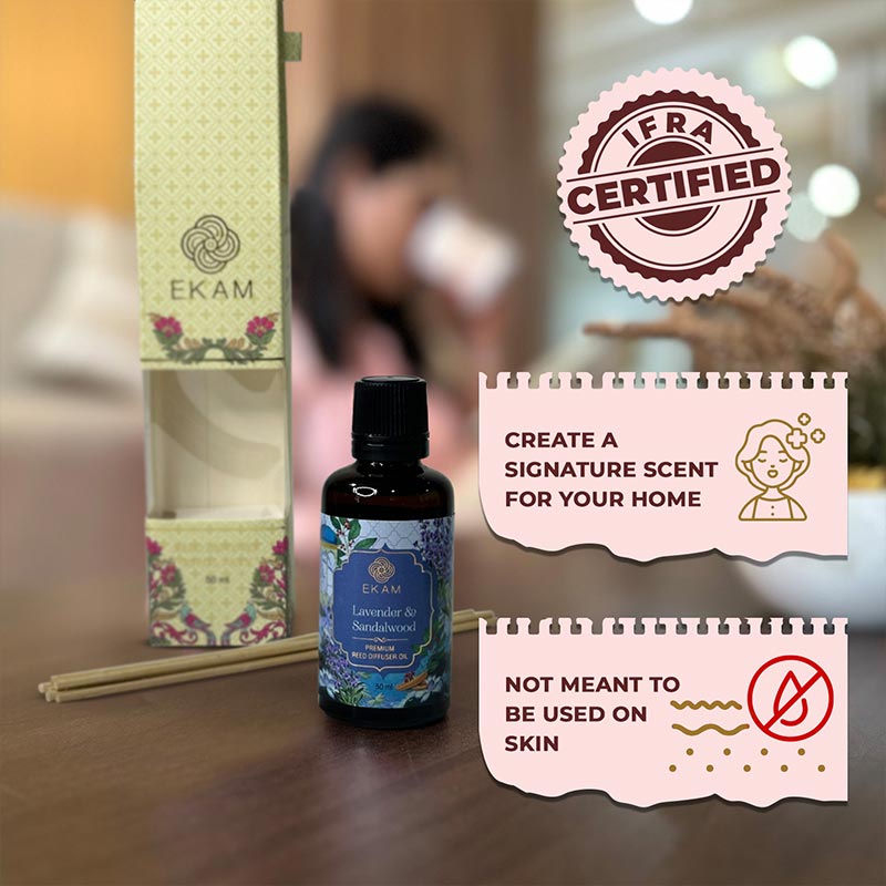 Lavender & Sandalwood 50ml Reed Diffuser Refill Oil Gift Box