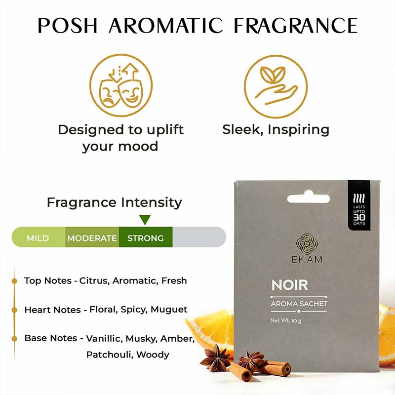 Combo Pack of 5 Noir Scented Sachets