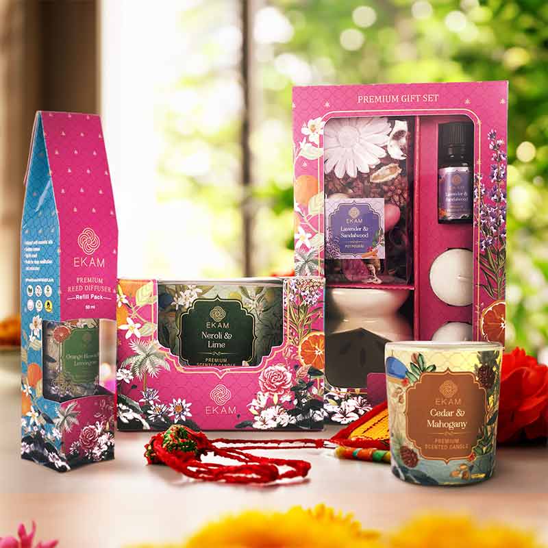 Ceramic Oil Warmer & Potpourri Gift Set | Jasmine & Freesia Scent