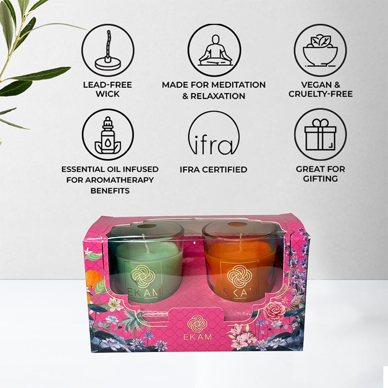 2 Pack Candle Gift Box |  Jasmine & Lime Mandarin