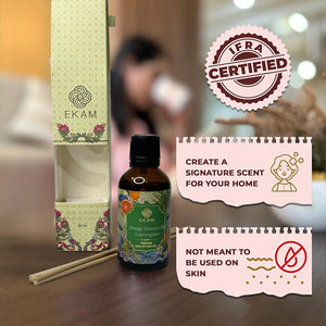 Orange Blossom & Lemongrass 50ml Reed Diffuser Refill Oil Gift Box