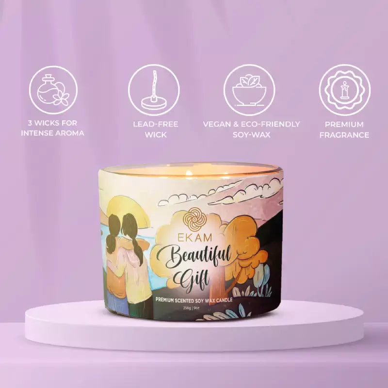 Beautiful Gift Scented 3 Wick Candle