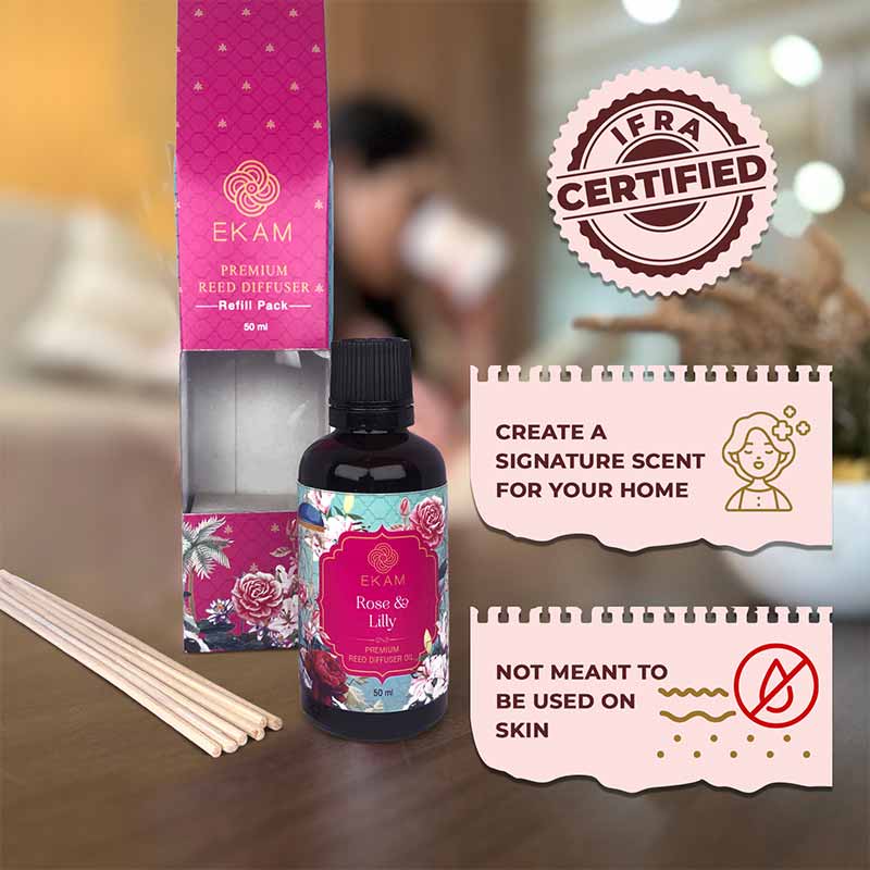 Rose & Lily Reed 50ml Reed Diffuser Refill Gift Box