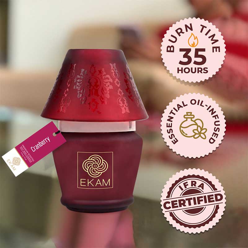 Cranberry Lampshade Scented Candle