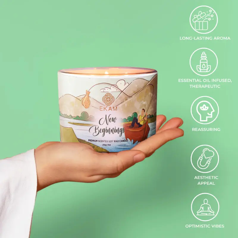 New Beginnings Scented 3 Wick Candle