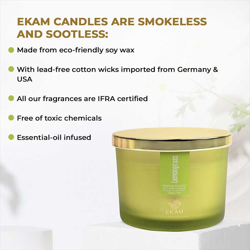 Lemongrass 3 Wick Scented Candle