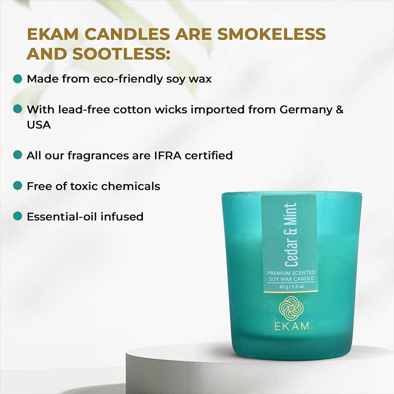 Cedar & Mint Shot Glass Scented Candle