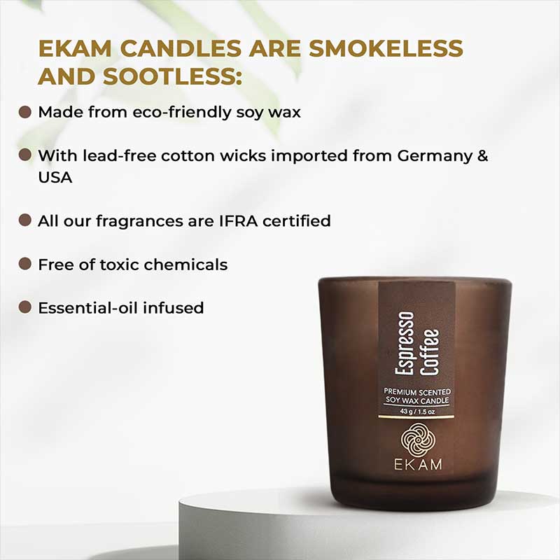 Espresso Coffee Shot Glass Scented Candle