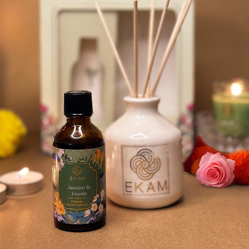 Jasmine & Freesia Reed Diffuser Set