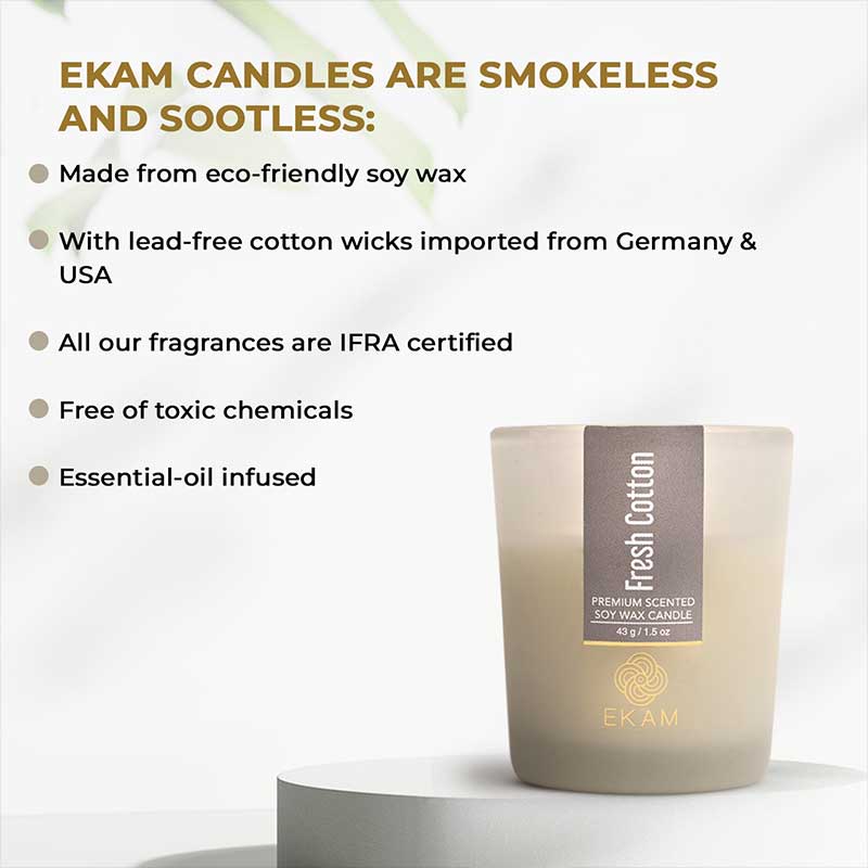 Fresh Cotton Shot Glass Scented Candle