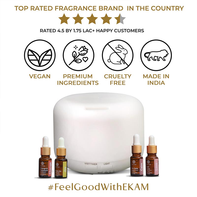 Aroma Diffuser - Model: YX-167 with Free True Joy, Change & Transform, Be Calm, and Self Love Wellness Oils
