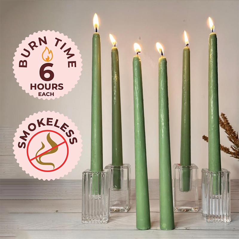 Pack of 6 Scented Taper Candles– Jasmine & Freesia
