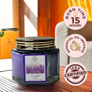 Lavender Hexa Jar Scented Candle
