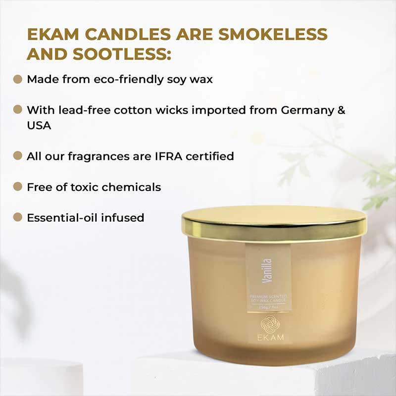 Vanilla 3 Wick Scented Candle