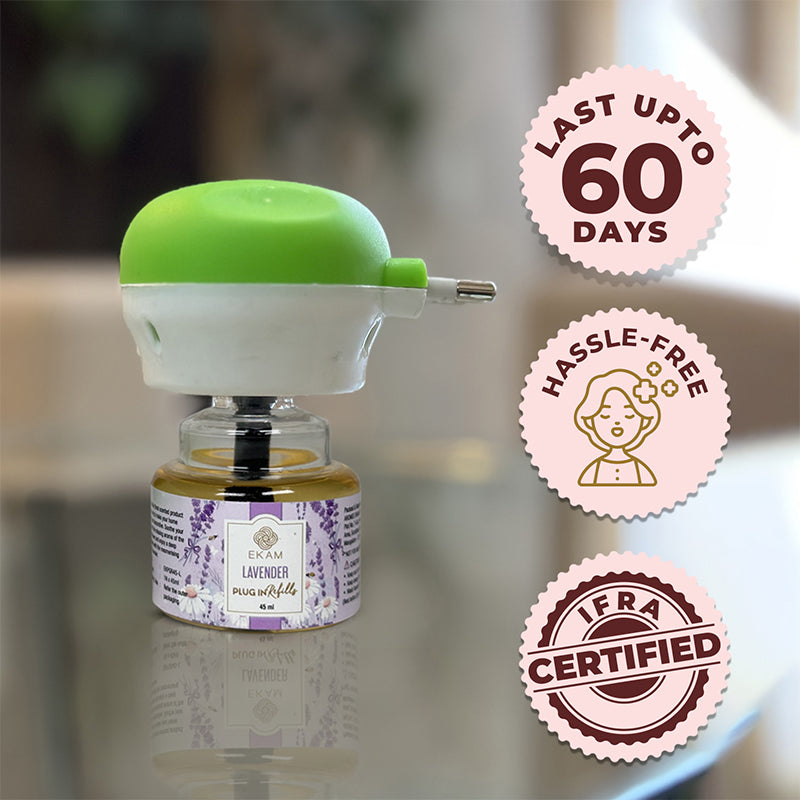 Pack of 3 Scented Air Freshener Plug-In Refill | Lavender, Rose & Jasmine | 45 ml Each