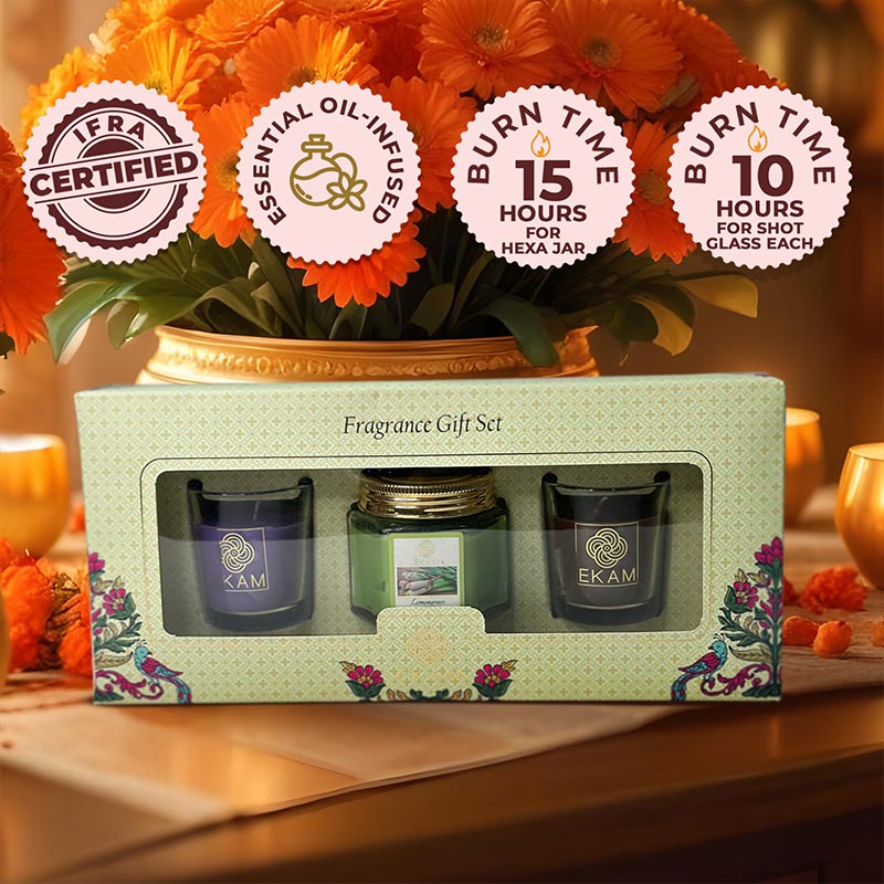 3 Pack Candle Gift Set | Lavender, Lemongrass, Mahogany
