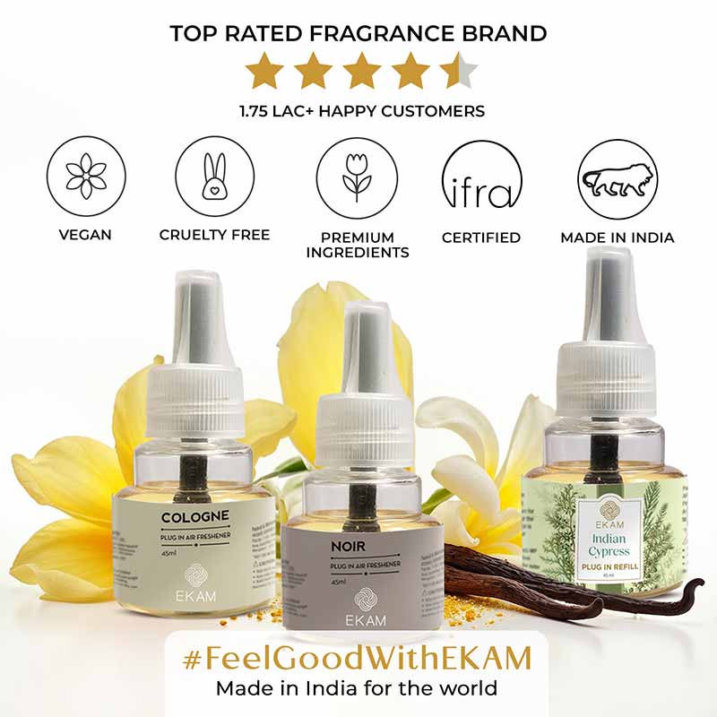 Woody Scented Plugin Air Freshener Refill Pack of 3| 45ml Each