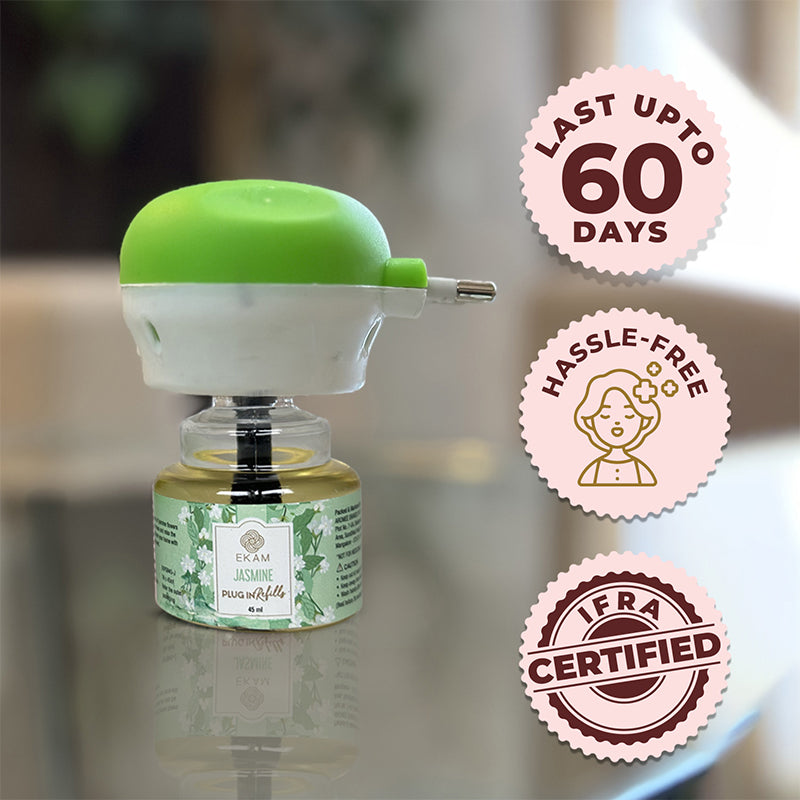 Pack of 3 Scented Air Freshener Plug-In Refill | Rose, Lemongrass & Jasmine | 45 ml Each