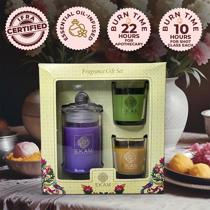3 Pack Candle Gift Set | Lemongrass, Lavender & Nagachampa