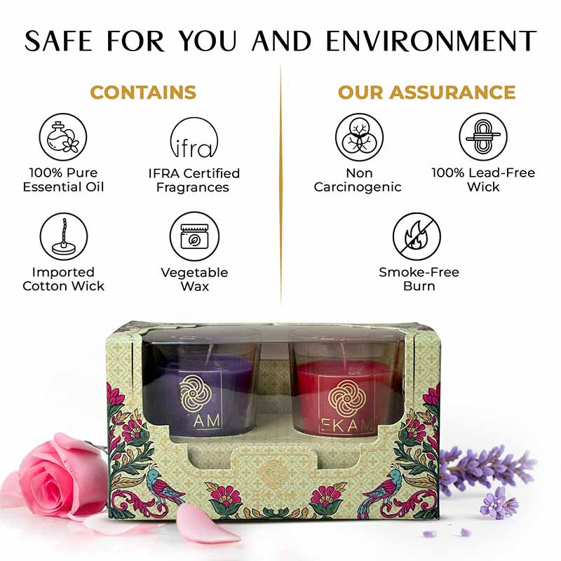 2 Pack Candle Gift Box |  Lavender & Rose
