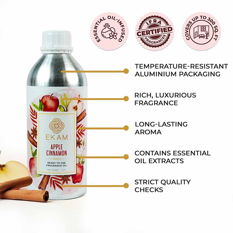 Apple Cinnamon Ready To Use Fragrance Oil, 1 Litre