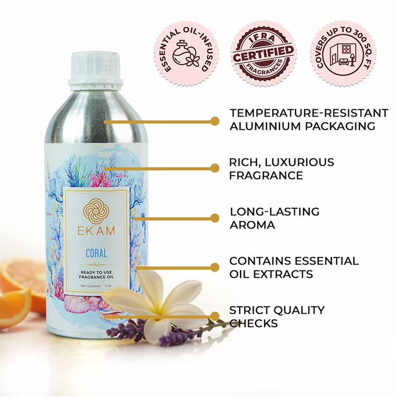 Coral Blue Ready To Use Fragrance Oil, 1 Litre