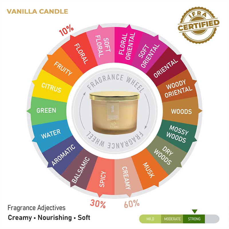 Vanilla 3 Wick Scented Candle