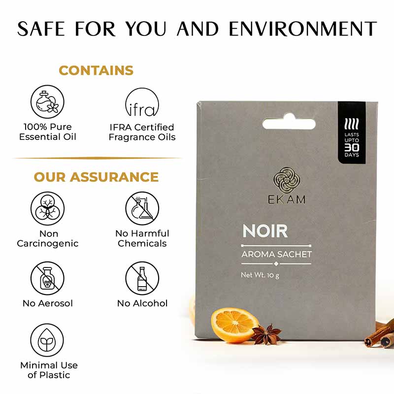 Combo Pack of 10 Noir Scented Sachets