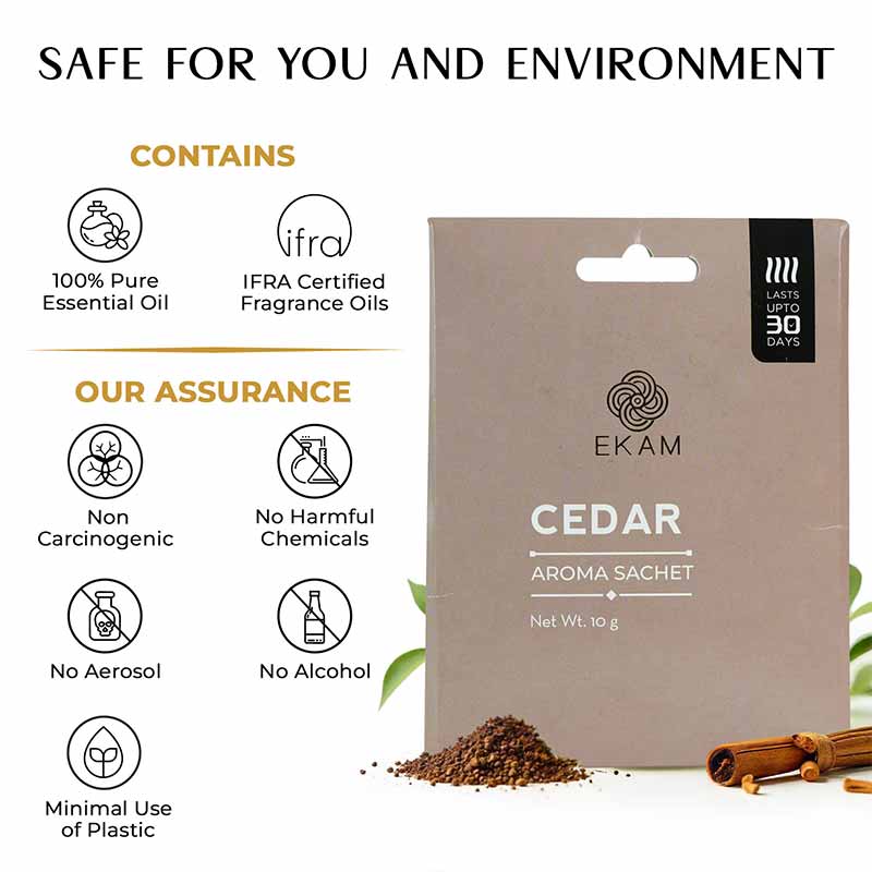 Combo Pack of 5 Cedar Scented Sachets