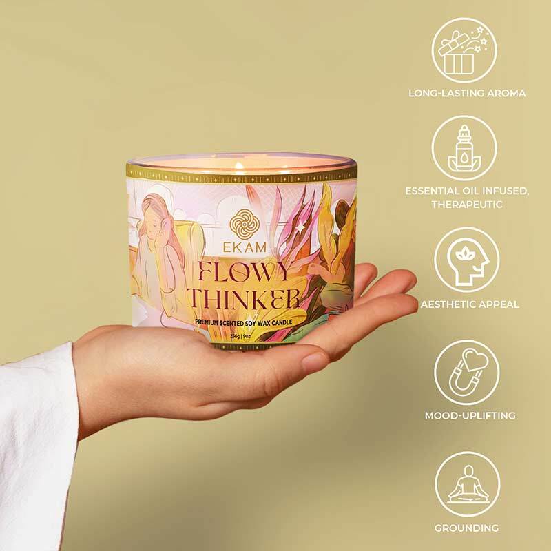 Flowy Thinker Scented 3 Wick Candle