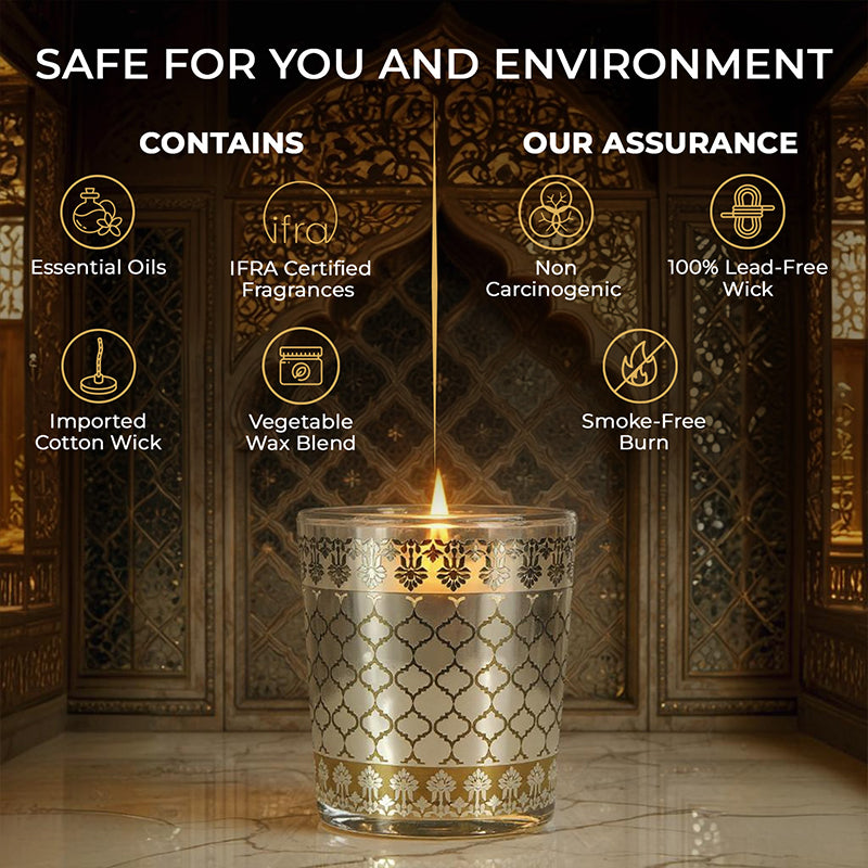 Mahogany Scented Votive Candle, 43 g| Festive Sheesh Mahal Collection, 2025-26