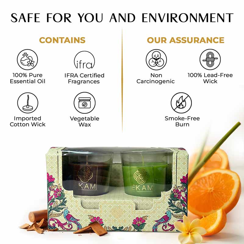 2 Pack Candle Gift Box |   Mahogany & Lemongrass