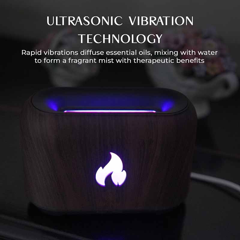 YX 1807 Dark Wood Flame Aroma Diffuser