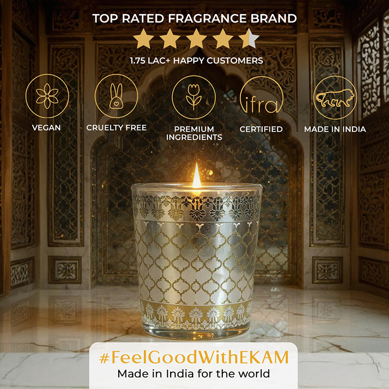 Mahogany Scented Votive Candle, 43 g| Festive Sheesh Mahal Collection, 2025-26