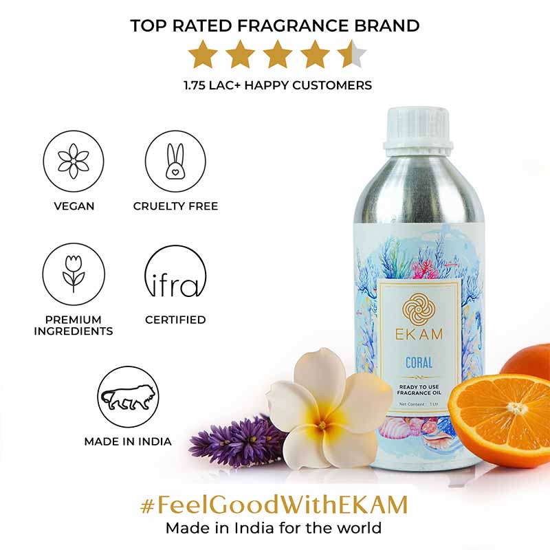 Coral Blue Ready To Use Fragrance Oil, 1 Litre