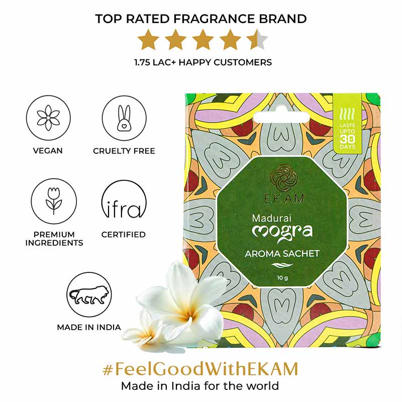Combo Pack of 5 Madurai Mogra Scented Sachets