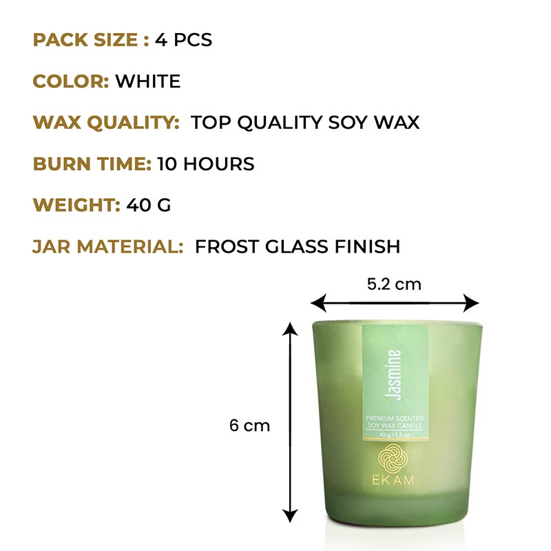 4 Pack Candles Gift Set| Temple Bloom, Jasmine, Strawberry, Lemongrass