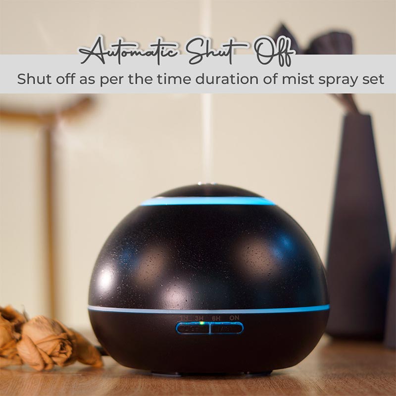 Aroma Diffuser with True Joy and Inner Strength Wellness Oils (GX-17 Black)