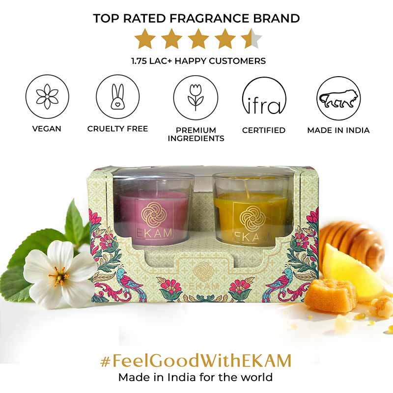 2 Pack Candle Gift Box | Honey and Lemon & Clary Sage