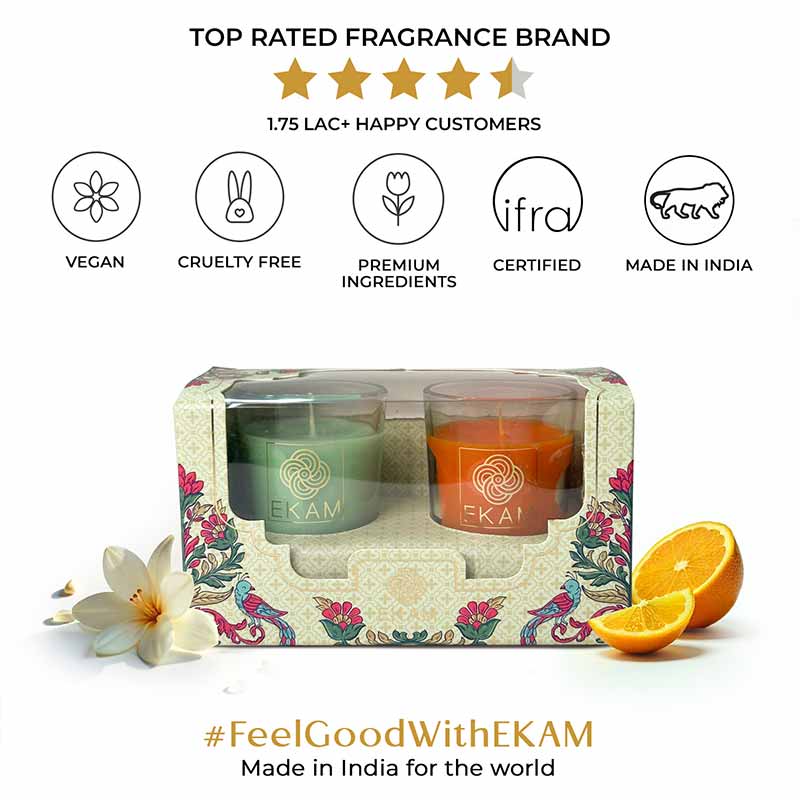 2 Pack Candle Gift Box |  Jasmine & Lime Mandarin