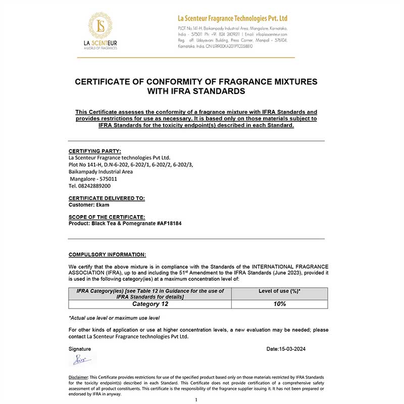 Black Tea & Pomegranate Shot Glass Scented Candle