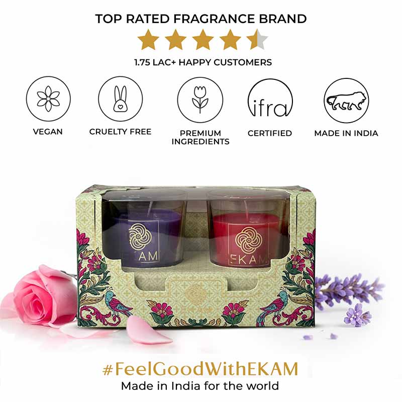 2 Pack Candle Gift Box |  Lavender & Rose