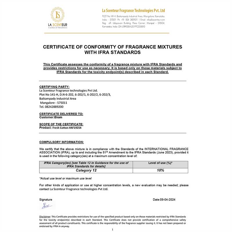 Fresh Cotton 3 Wick Scented Candle