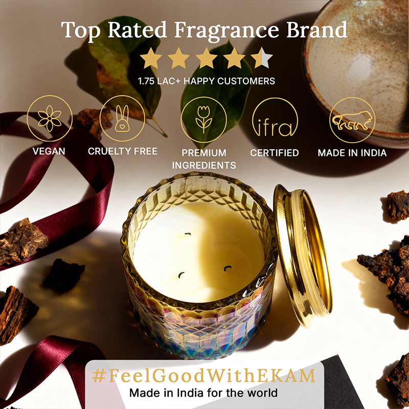 Velvet Oudh Bloom 3 Wick Luxe Scented Candle