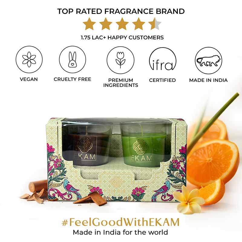 2 Pack Candle Gift Box |   Mahogany & Lemongrass