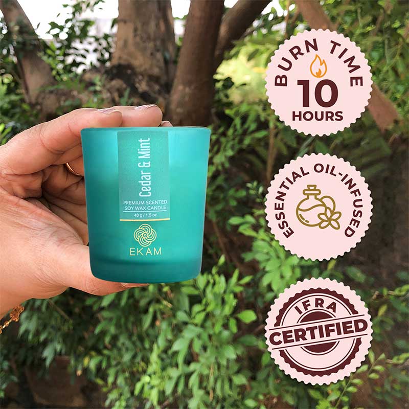 Cedar & Mint Shot Glass Scented Candle