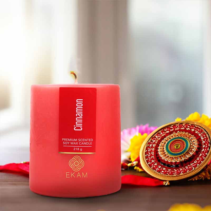 Cinnamon Pillar Scented Candle