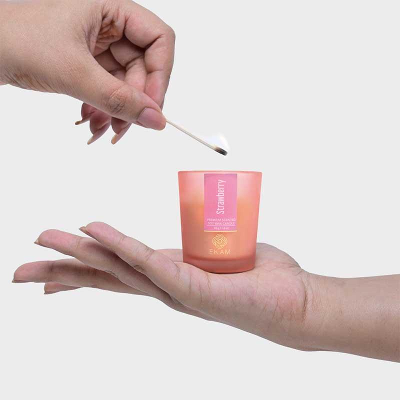 Strawberry Shot Glass Scented Candle
